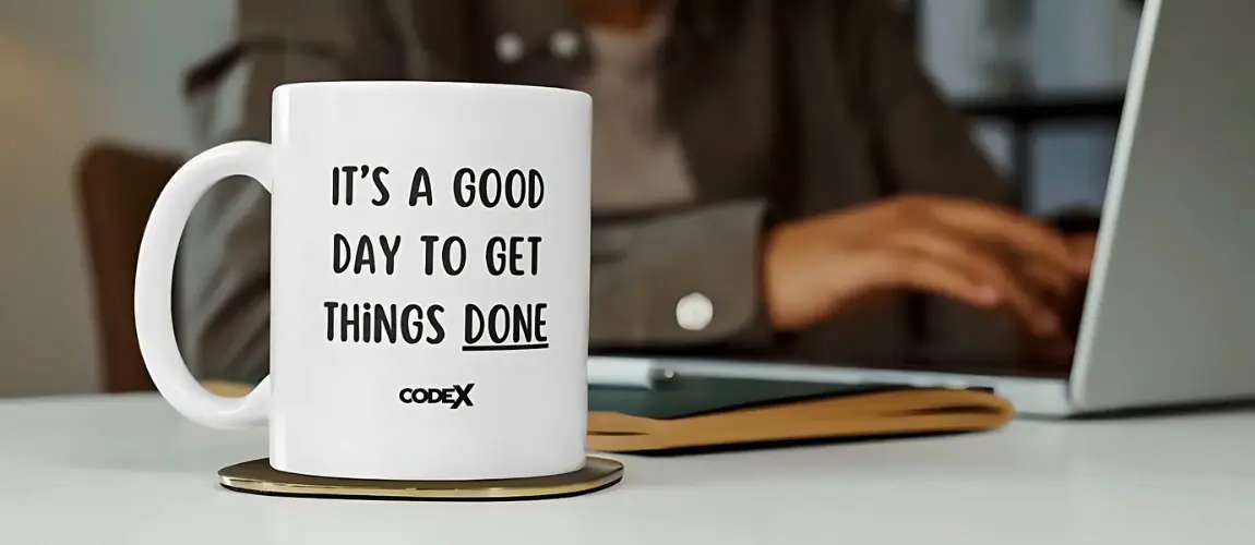 Branded Mugs for the Office with a Motivational Quote